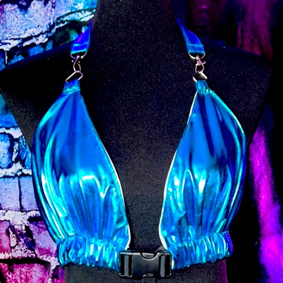 Crafts by Sandy | Tops | New Deep Plunge Rave Halter Top | Poshmark